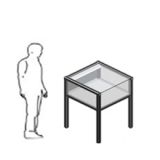 Vetrina espositiva a tavolo linea ARGURION  "telaio in alluminio".cm 90x90x100h. - Vetrina espositiva a tavolo linea ARGURION  