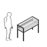 Vetrina espositiva a tavolo linea ARGURION, telaio in alluminio,cm 120x50x100h.  - Vetrina espositiva a tavolo linea ARGURION, telaio in alluminio,cm 120x50x100h. 