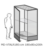 Vetrina espositiva ad isola linea ARGURION "telaio in alluminio"cm 80x180x200h. - Vetrina espositiva ad isola linea ARGURION 