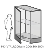 Vetrina espositiva ad isola linea ARGURION "telaio in alluminio"cm 80x200x200h. - Vetrina espositiva ad isola linea ARGURION 