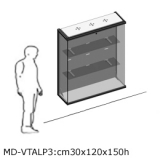Vetrina espositiva pensile linea ARGURION  "telaio in alluminio".cm120x30x150h. - Vetrina espositiva pensile linea ARGURION  