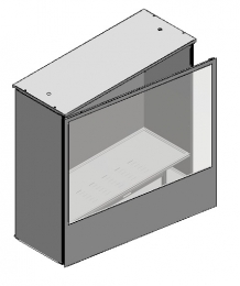 Vetrina espositiva a parete linea THECA cm 80x300x220h MD-VTHP300