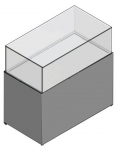 Vetrina espositiva a tavolo linea THECA cm 70x120x120h MD-VTVT120 - Vetrina espositiva a tavolo linea THECA cm 70x120x120h MD-VTVT120