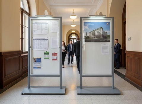 Bacheca espositiva su ruote  LINEA SIDEROS