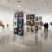 Pannello espositivo EXPO' "griglia aggiuntiva" con base tonda MD-EXGT1