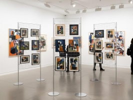 Pannello espositivo EXPO' "griglia aggiuntiva" con base tonda.MD-EXG10T1