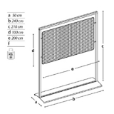 Pann.espositivo SIDEROS "griglia metallica" con morsetti. - Pann.espositivo SIDEROS 
