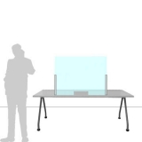 Schermo divisorio ONDESK FRONT OFFICE per front office - cm 100x75h - Schermo divisorio ONDESK FRONT OFFICE per front office - cm 100x75h