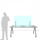 Schermo divisorio ONDESK FRONT OFFICE per front office - cm 125x75h - Schermo divisorio ONDESK FRONT OFFICE per front office - cm 125x75h