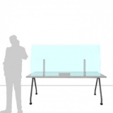 Schermo divisorio ONDESK FRONT OFFICE per front office - cm 155x75h - Schermo divisorio ONDESK FRONT OFFICE per front office - cm 155x75h