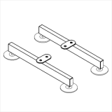 Piede stabilizzatore ALA dritto - cm 45x8h (coppia).MD - Piede stabilizzatore ALA dritto - cm 45x8h (coppia).MD
