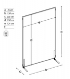 Pannello espositivo modulare CLIPPER "laminato" - cm 130x250h.MD - Pannello espositivo modulare CLIPPER 
