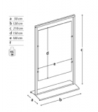 Pann.espositivo SIDEROS' "lamiera metallica" con morsetti.MD-PN12LA - Pann.espositivo SIDEROS' 