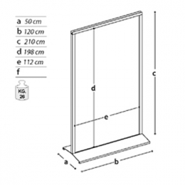 Pann.espositivo SIDEROS'  "lastra composita" inserita nel telaio.MD-PNP12