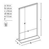 Pann.espositivo SIDEROS'  "lastra composita" inserita nel telaio.MD-PNP12 - Pann.espositivo SIDEROS'  