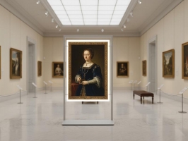 Pannello espositivo SIDEROS'  "lastra in forex" con morsetti.MD-PN12FX