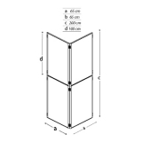 Sistema informativo modulare CLIPPER "stand in valigia" - cm 65x65x195h - Sistema informativo modulare CLIPPER 