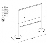 Pannello informativo finitura feltro a "tabellone"della linea Macro. - Pannello informativo finitura feltro a 