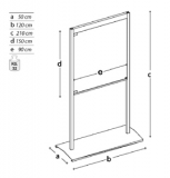 Pannello informativo ed autoportante BACHECA, struttura in metallo. - Pannello informativo ed autoportante BACHECA, struttura in metallo.