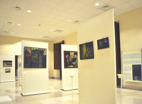 Parete espositiva autoportante modulare e bifacciale per pinacoteche e gallerie d'arte della LINEA OSTENDO