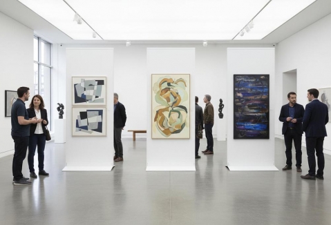 Parete espositiva autoportante modulare e bifacciale per pinacoteche e gallerie d'arte della LINEA OSTENDO