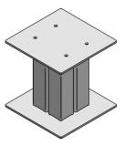Pedana espositiva linea SIDEROS cm 40x40x40h. - Pedana espositiva linea SIDEROS cm 40x40x40h.