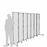 Sistema espositivo su ruote modulare e bifacciale 7 pannelli Clipper Roller.MD - Sistema espositivo su ruote modulare e bifacciale 7 pannelli Clipper Roller.MD