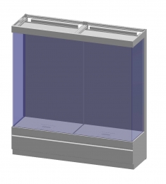 Vetrina espositiva a parete linea THECA cm 60x200x210h MD-VTVP200