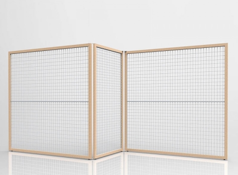 Pannello griglia con telaio in legno