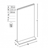 Pareti espositive autoportanti bifacciali su ruote in tamburato cm 120x240h. - Pareti espositive autoportanti bifacciali su ruote in tamburato cm 120x240h.